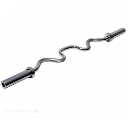 Гриф олимпийский сильноизогнутый хромированный 47" REBEL с замками Гриф олимпийский сильноизогнутый хромированный 47" REBEL с замками
