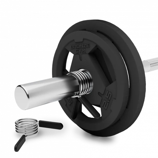 Диск олимпийский BRONZE GYM обрезиненный 15 кг с тремя хватами