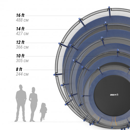 Батут UNIX Line SUPREME BASIC 10 ft (Blue) 3,05м синий Батут UNIX Line SUPREME BASIC 10 ft (Blue) 3,05м синий