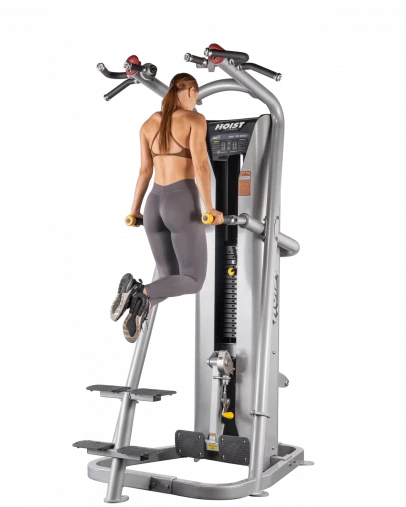 Подтягивание, Отжимание с помощью (гравитрон) Hoist RS-2700 white (2025) на прямых ногах