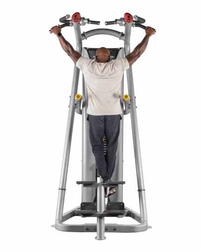 Подтягивание, Отжимание с помощью (гравитрон) Hoist RS-2700 white (2025) на прямых ногах