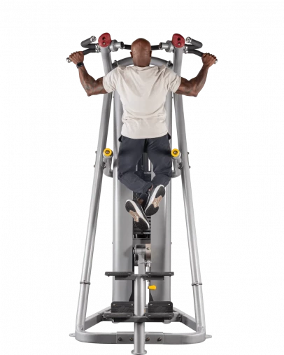 Подтягивание, Отжимание с помощью (гравитрон) Hoist RS-2700 white (2025) на прямых ногах