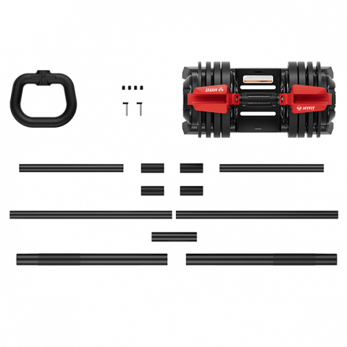 Набор регулируемый HYFIT SINGLE 24 кг, гантель (4-24 кг), штанга (4-24 кг), гиря (2-12 кг) Набор регулируемый HYFIT SINGLE 24 кг, гантель (4-24 кг), штанга (4-24 кг), гиря (2-12 кг)
