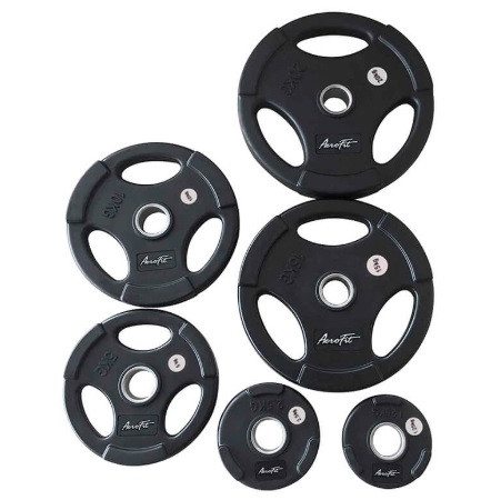 Олимпийский обрезиненный диск AeroFit AFPLB 2.5 кг, черный матовый