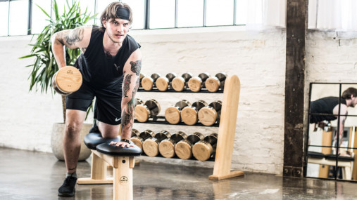 Набор гантелей со стойкой (Орех) NOHrD DumbBells Набор гантелей со стойкой (Орех) NOHrD DumbBells