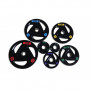Диск для штанги Smith WP085-2,5 c 3-м хватом, обрезиненный, 2,5кг