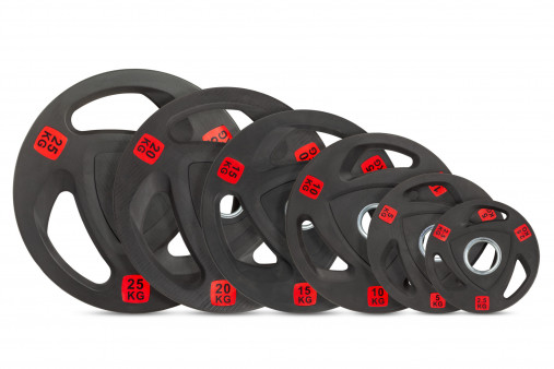 Диск 51 мм. NEO полиуретановый с 3-мя хватами VictoryFit олимпийский 2,5 кг