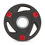 Набор дисков 51 мм. с 3-мя хватами от 2,5-25 кг VictoryFit с полиуретановым покрытием