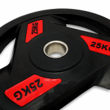 Диск обрезиненный c хватом UNIX Fit PRO 25 кг, 51 мм, олимпийский, красный