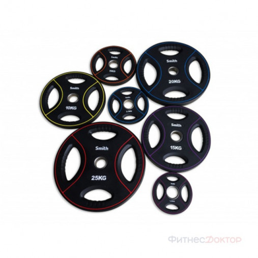 Диск для штанги Smith PUWP12-2,5 полиуретановый, 2,5кг