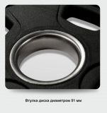 Диск олимпийский обрезиненный черный 20 кг BRONZE GYM