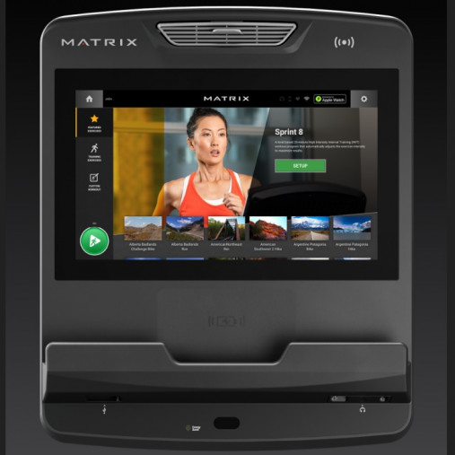 Беговая дорожка Matrix Lifestyle. Консоль Touch Base - сенсорный экран диагональю 16 дюймов. Беговая дорожка Matrix Lifestyle. Консоль Touch Base - сенсорный экран диагональю 16 дюймов.