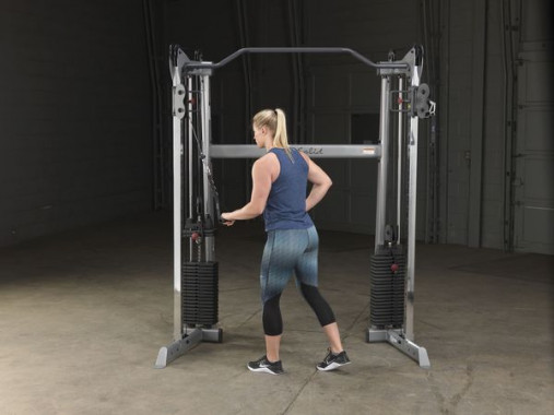 Сдвоенная блочная стойка / Кроссовер угловой Body-Solid GDCC200 со стеками 72.5 кг Сдвоенная блочная стойка / Кроссовер угловой Body-Solid GDCC200 со стеками 72.5 кг