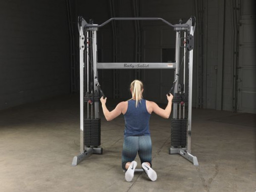 Сдвоенная блочная стойка / Кроссовер угловой Body-Solid GDCC200 со стеками 72.5 кг Сдвоенная блочная стойка / Кроссовер угловой Body-Solid GDCC200 со стеками 72.5 кг