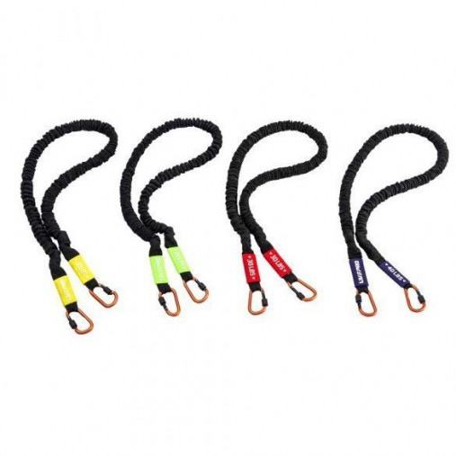 Амортизатор в рукаве с карабином LIVEPRO Resistance Tube очень высокое сопротивление, черный/синий