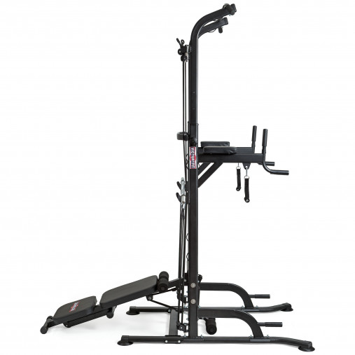 Многофункциональный тренажер VictoryFit VF-T66 с турником - брусьями и скамьей и грифом для штанги