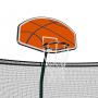 Батут пружинный с защитной сеткой UNIX line SUPREME GAME 16ft (синий) + баскетбольный набор