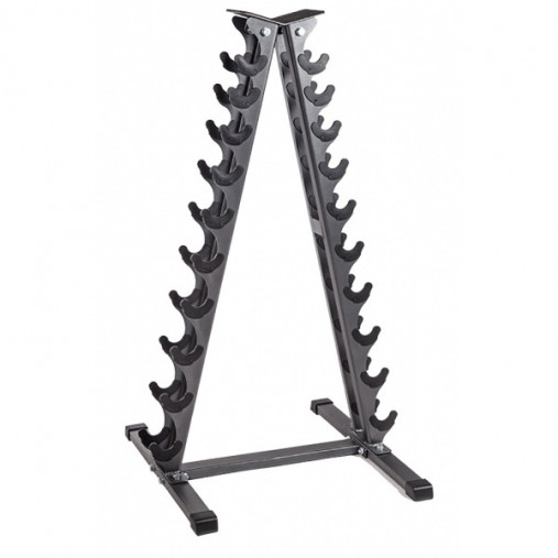 Стойка для хранения 10 пар хромированных гантелей OFT тип "елочка" Стойка для хранения 10 пар хромированных гантелей OFT тип "елочка"