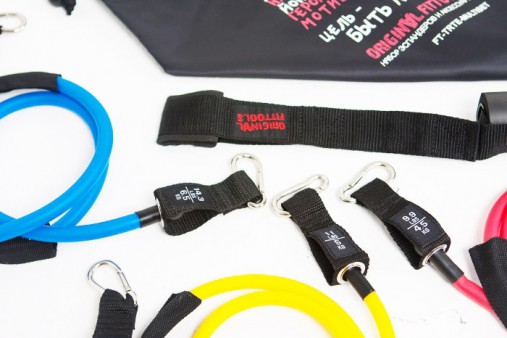 Набор эспандеров трубчатых (6 шт.) и аксессуаров в сумке Original Fit.Tools Набор эспандеров трубчатых (6 шт.) и аксессуаров в сумке Original Fit.Tools