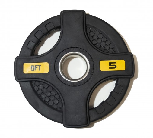 Набор черных олимпийских дисков 51 мм OFT 2HGP 1,25-20 кг (общий вес 107,5 кг) обрезиненных с двойным хватом (12 блинов)